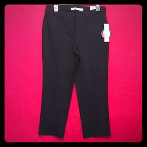 NWT Larry Levine Black Ankle Length Dress Pants
